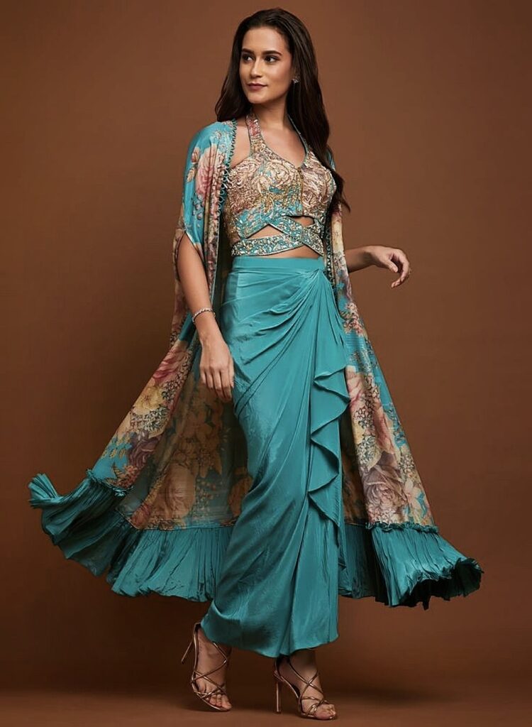 Indo Western Zoya Designer Wedding Wear Heavy Dimond Work Gown, Size: Free  Size at Rs 5999 in Surat