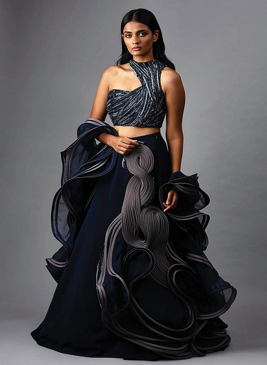 Party Wear Indo Western Lucknavi Gown | Designer Fusion Fashion Dress