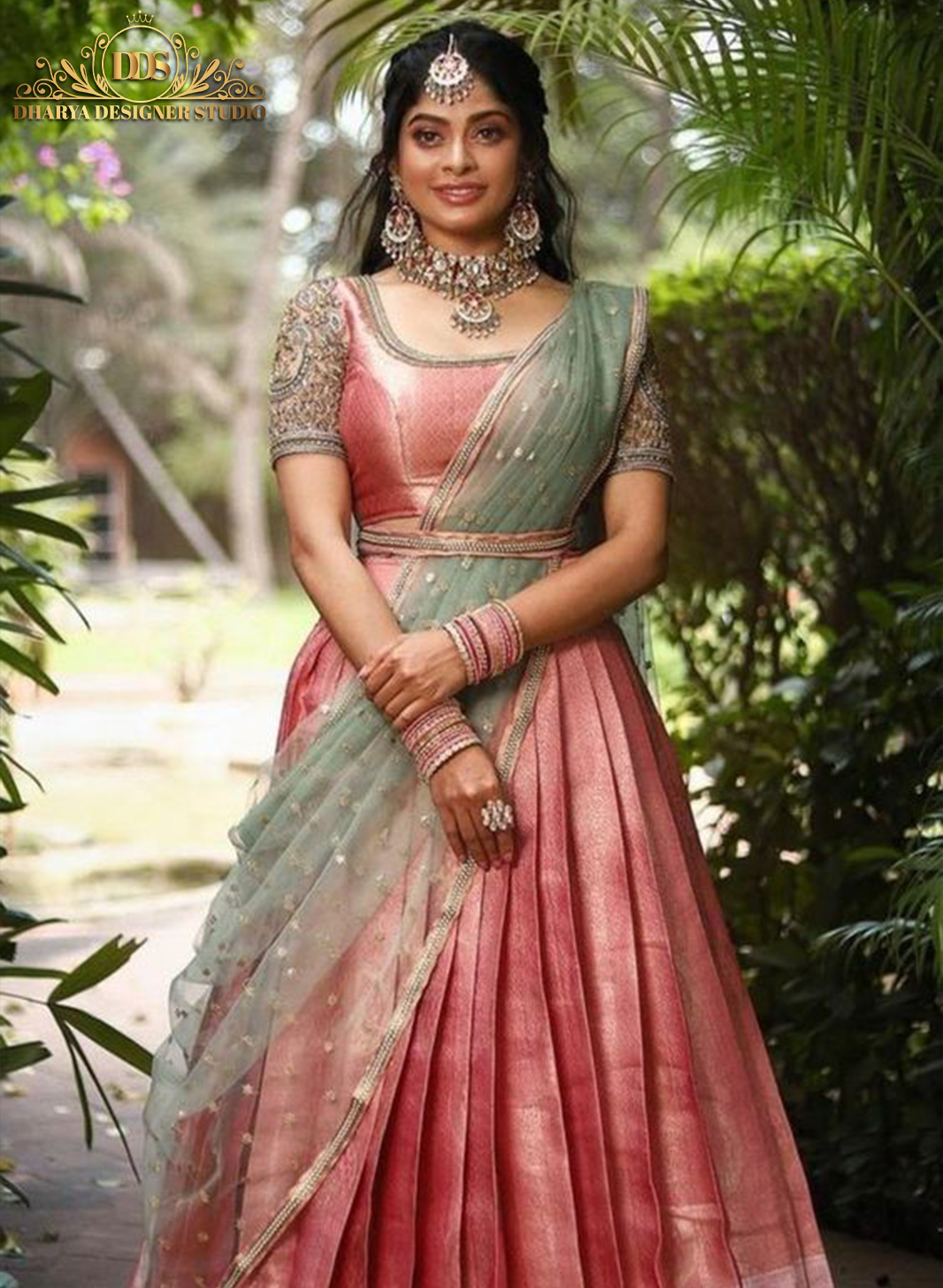 Latest) South Indian Wedding Half Saree Designs Online ...